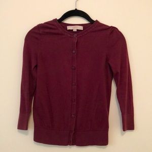 XXSP Maroon button up cardigan - LOFT